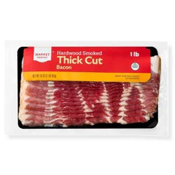 Hardwood Smoked Bacon Thick Cut - 16oz - Market Pantry™
