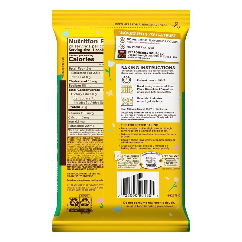 slide 8 of 8, Toll House Springtime Chocolate Chip Cookie Dough - 14oz, 14 oz