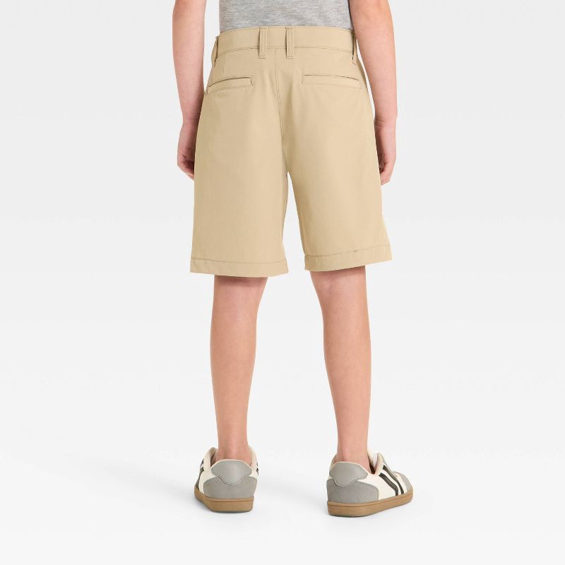 slide 2 of 3, Boys' Uniform Quick Dry Shorts - Cat & Jack™ Khaki 4, 1 ct