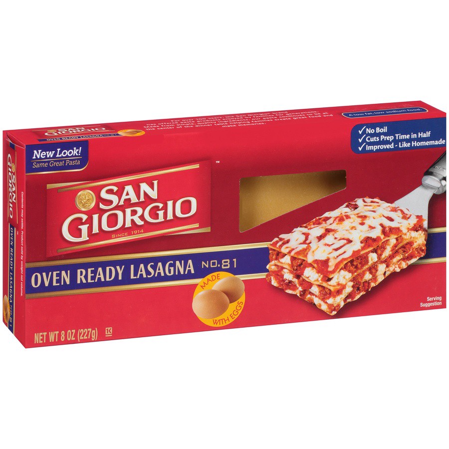 slide 8 of 8, San Giorgio Oven Ready No. 81 Lasagna 8 oz, 8 oz