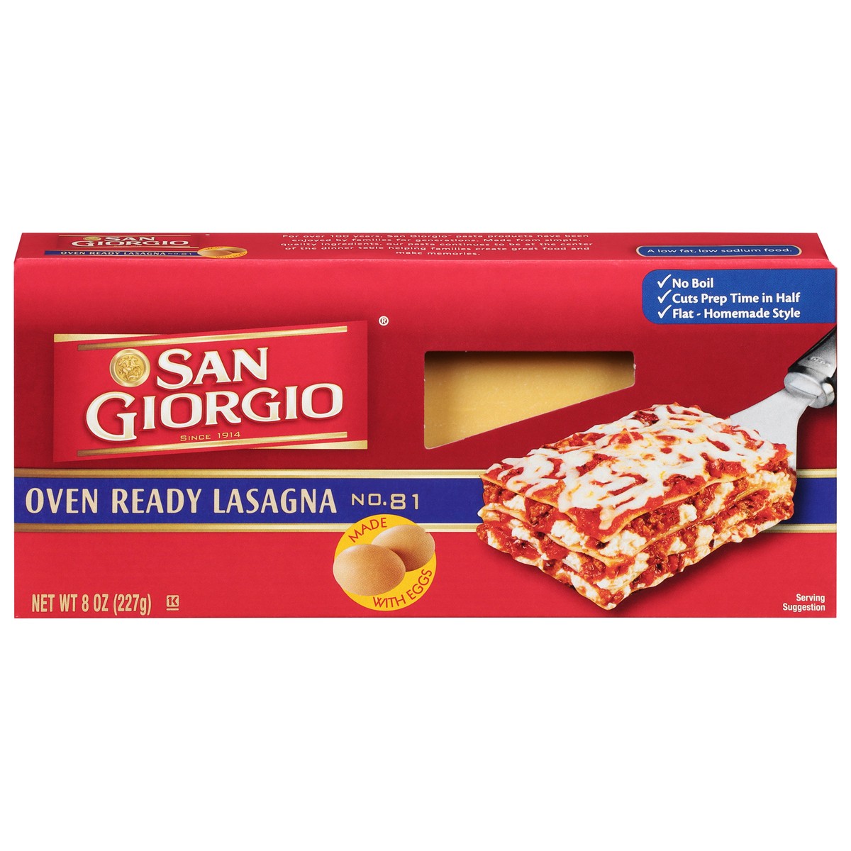 slide 1 of 8, San Giorgio Oven Ready No. 81 Lasagna 8 oz, 8 oz