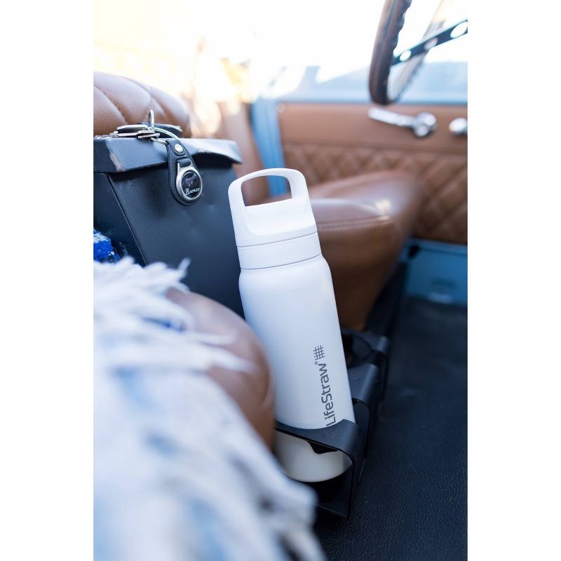 slide 2 of 4, LifeStraw 24oz Go Series Stainless Steel Water Filter Bottle - Polar White, 24 oz