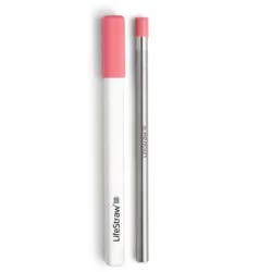 LifeStraw Sip Reusable Steel Filter Straw with Carry Case Guava