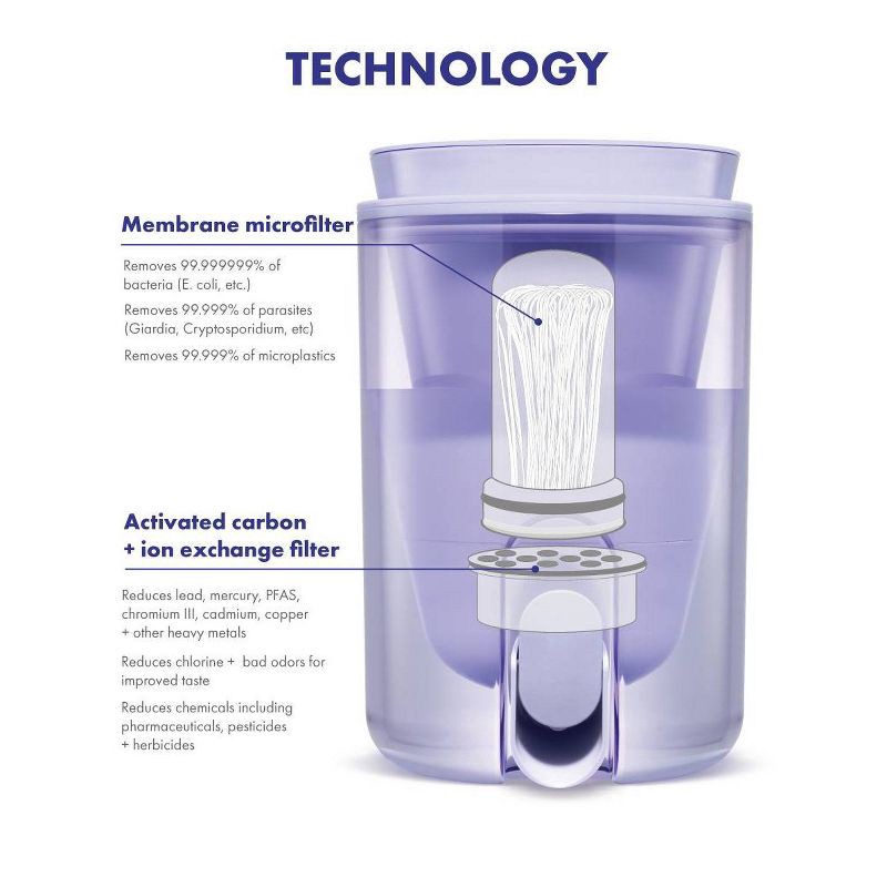 slide 4 of 4, LifeStraw 10 Cup Home Studio Water Filter Dispenser Provence Purple, 1 ct