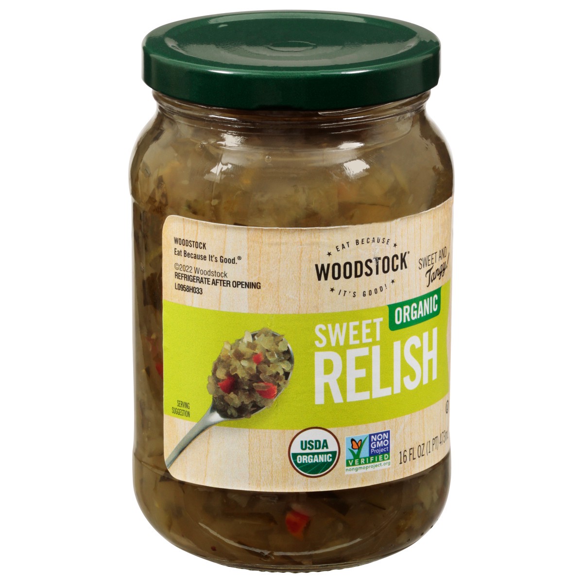 slide 3 of 9, Woodstock Organic Sweet Relish 16 fl oz, 16 fl oz