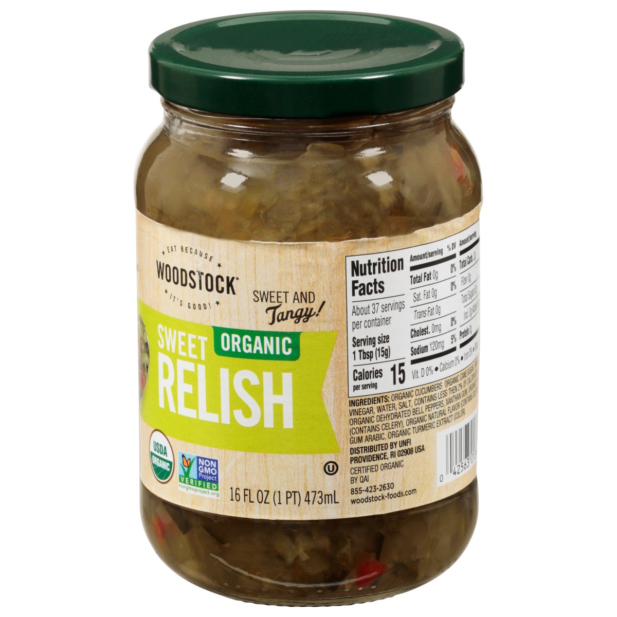 slide 6 of 9, Woodstock Organic Sweet Relish 16 fl oz, 16 fl oz