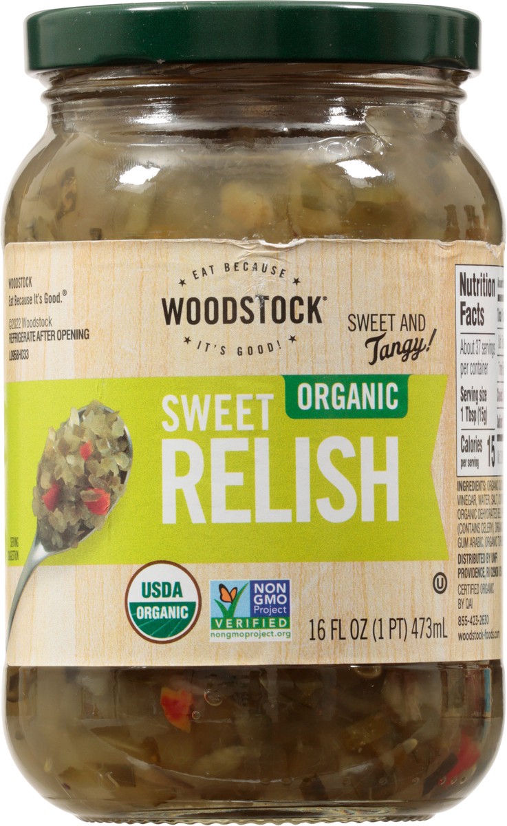 slide 5 of 9, Woodstock Organic Sweet Relish 16 fl oz, 16 fl oz