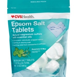 slide 1 of 1, CVS Health Epsom Salt Tablets, Rosemary & Mint, 12 oz