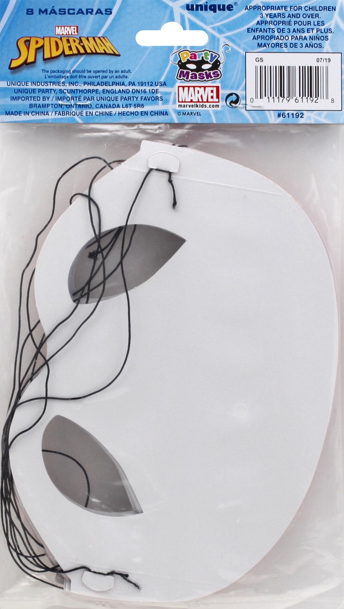 slide 6 of 9, Unique Marvel Spider-Man Masks 8 ea, 8 ct