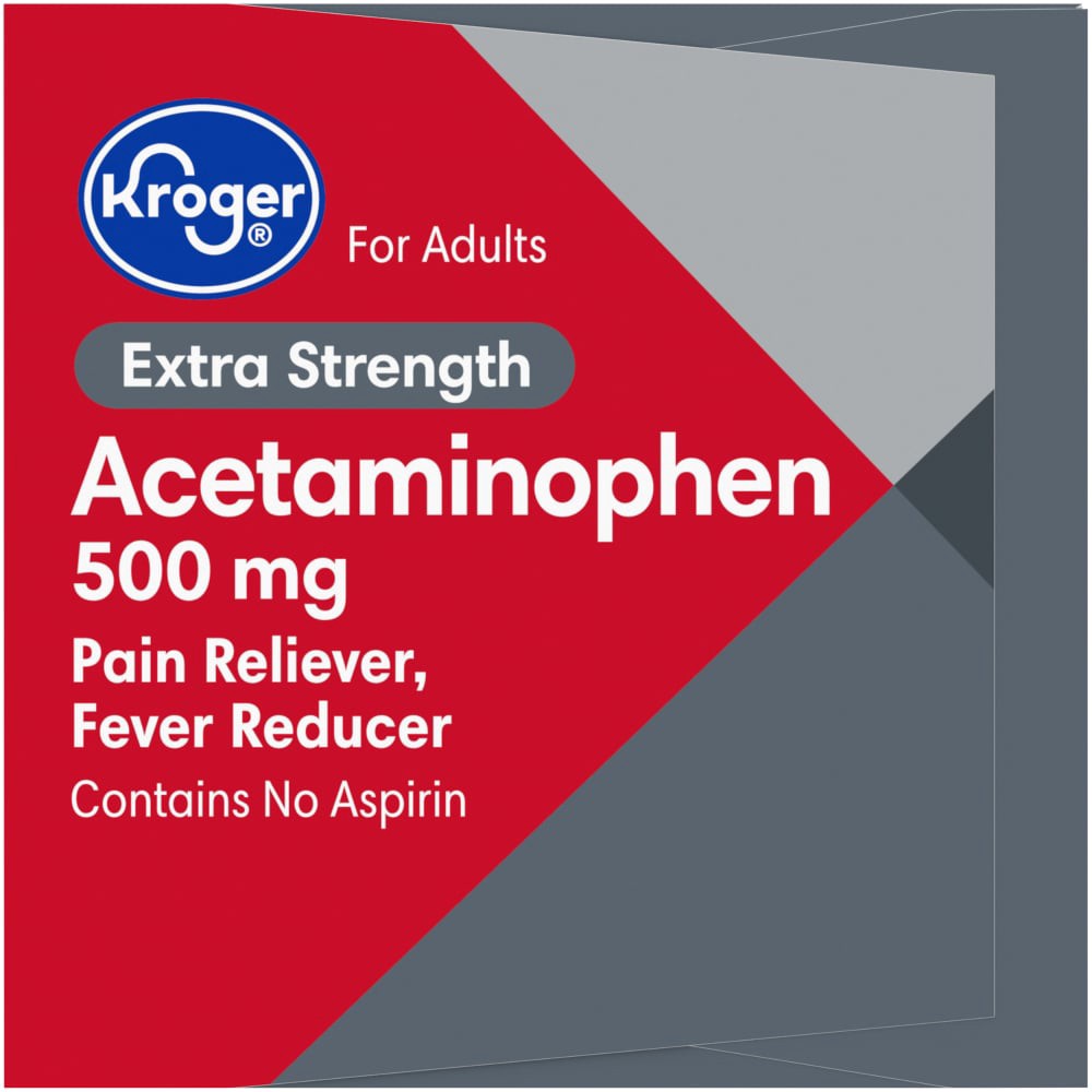 slide 2 of 2, Kroger Extra Strength Acetaminophen Rapid Release Gelcaps 500Mg, 24 ct