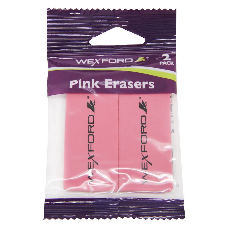 slide 2 of 2, Wexford Pink Erasers, 2 ct