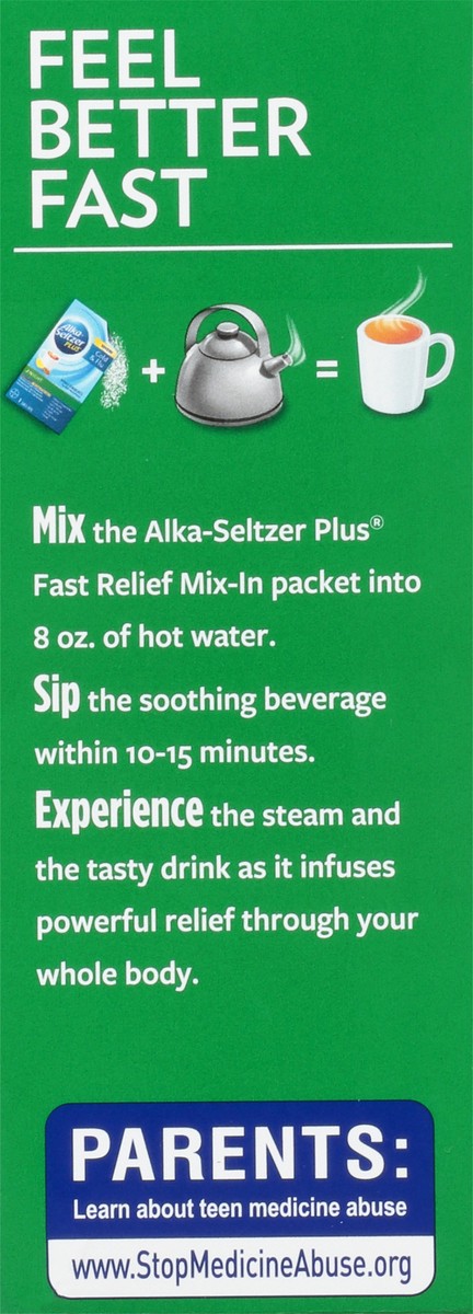 slide 8 of 9, Alka-Seltzer Packets Night Severe Honey Lemon Zest Cold & Flu 6 ea, 6 ct