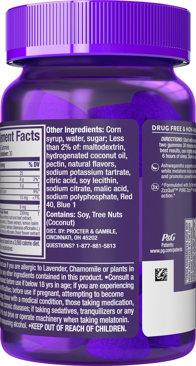 slide 2 of 3, PURE Zzzs Triple Action Gummy Melatonin Sleep-Aid with Ashwagandha, 60 ct