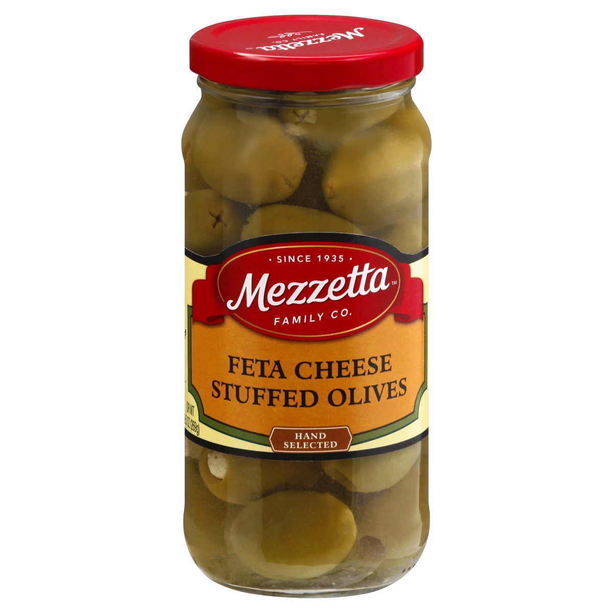 slide 1 of 1, Mezzetta Feta Cheese Stuffed Olives, 9.5 oz Dr. Wt., 9.5 oz