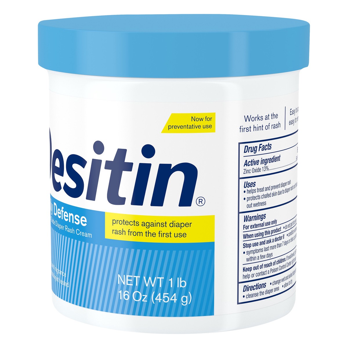 slide 5 of 6, Desitin Daily Defense Baby Diaper Rash Cream with Zinc Oxide -16oz, 16 oz