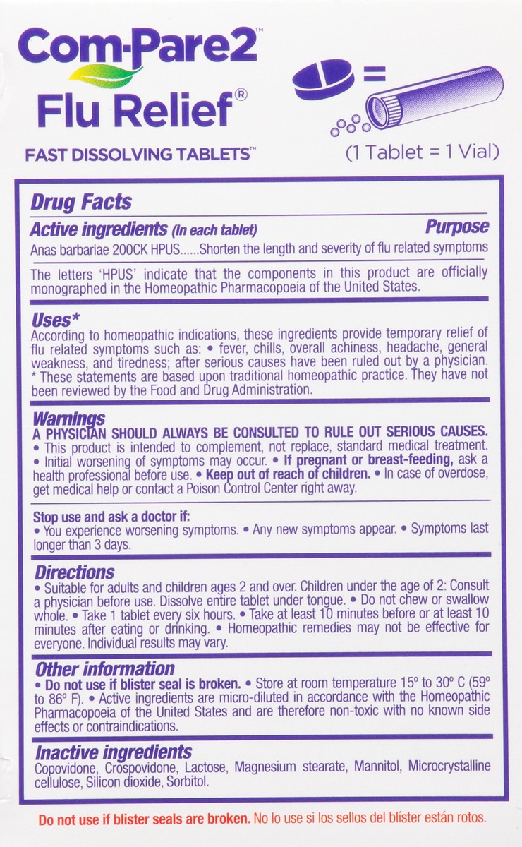 slide 8 of 9, Com-Pare2 Flu Relief Tablets, 30 ct