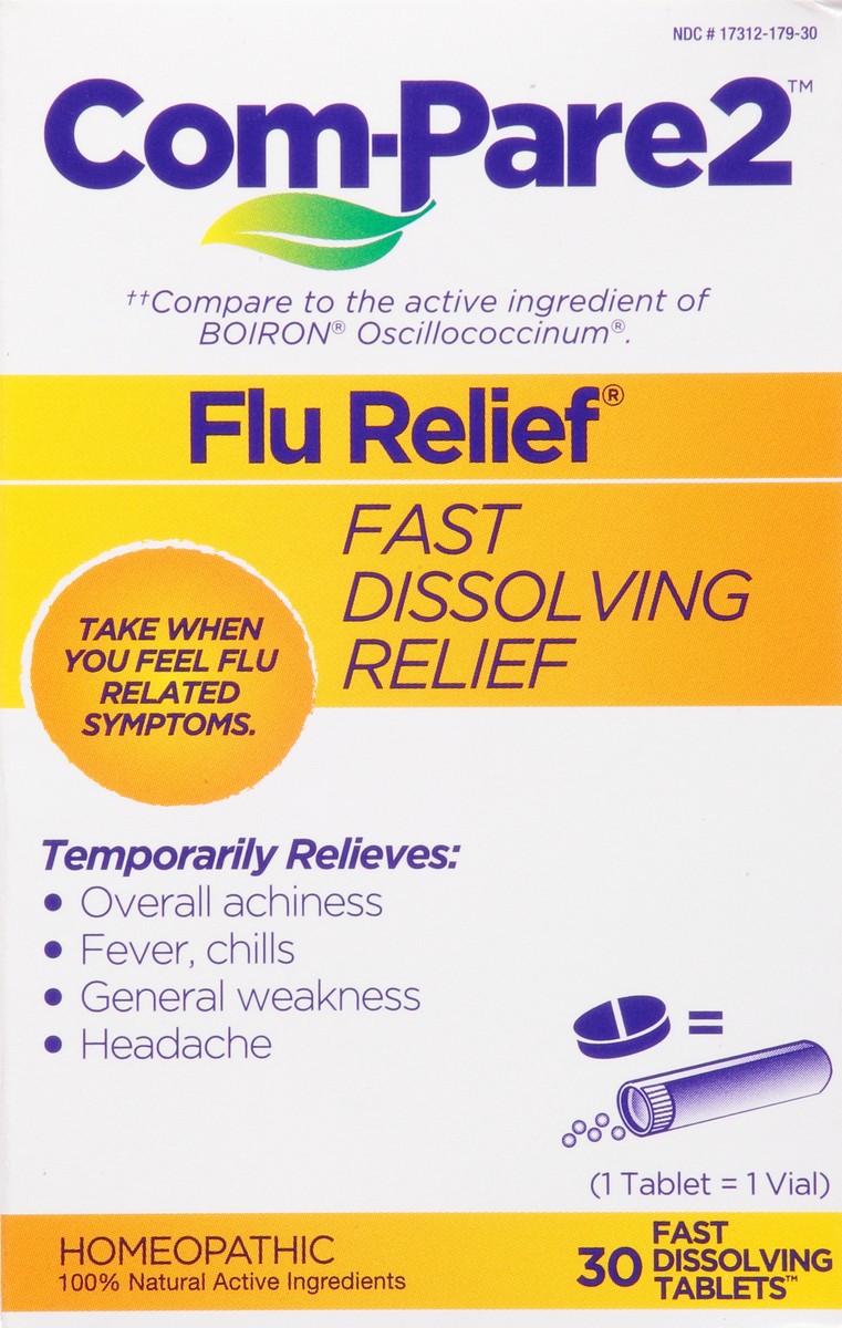 slide 7 of 9, Com-Pare2 Flu Relief Tablets, 30 ct