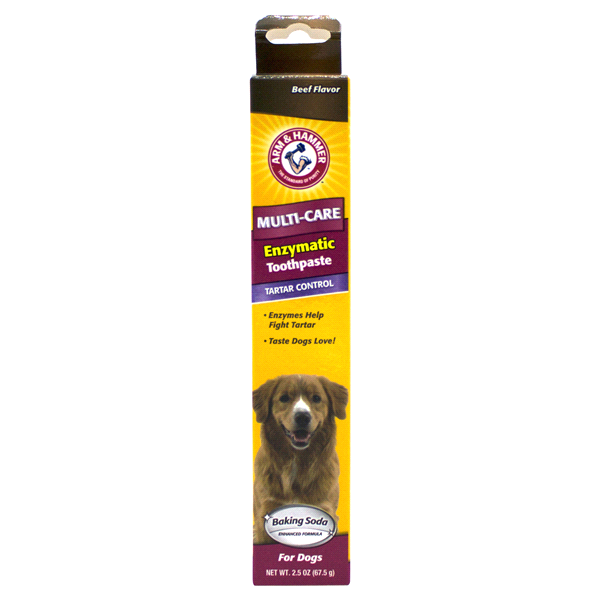 slide 1 of 1, ARM & HAMMER Multi-Care Tartar Control Toothpaste for Dogs in Beef Flavor, 2.5 oz