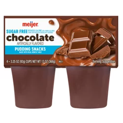 MEIJER CHOCOLATE SUGAR FREE PUDDING SNACK
