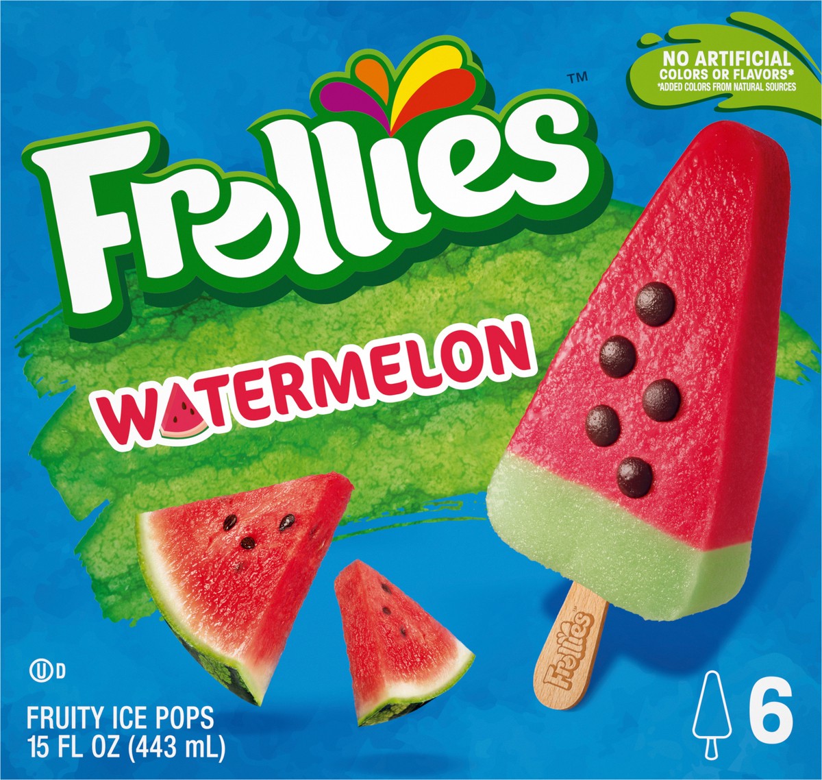 slide 14 of 14, Frollies Watermelon Fruity Ice Pops, 6 Count, 6 ct