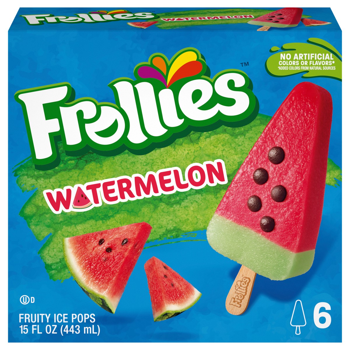 slide 12 of 14, Frollies Watermelon Fruity Ice Pops, 6 Count, 6 ct