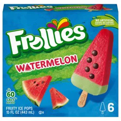 Frollies Watermelon Fruity Ice Pops, 6 Count