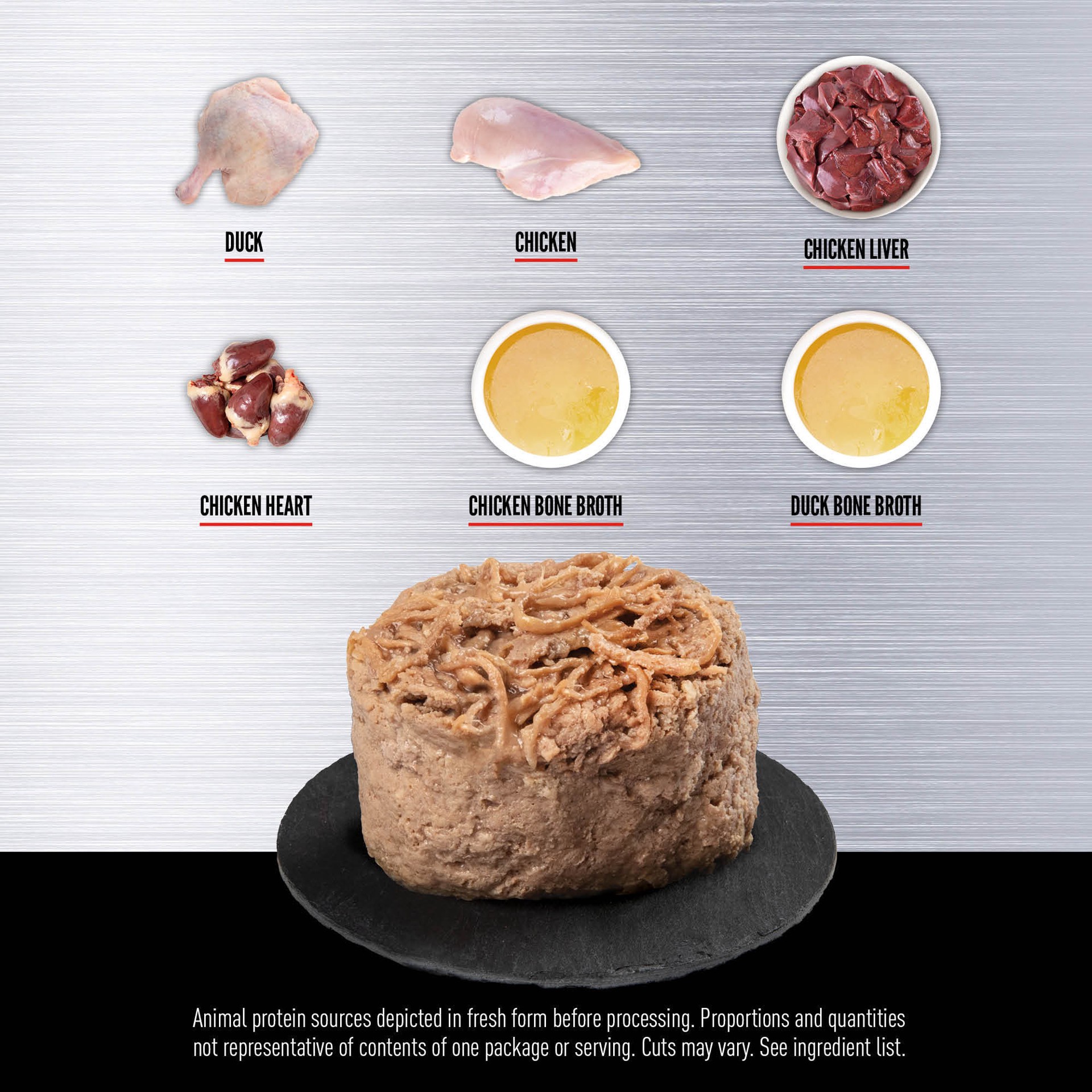 slide 3 of 4, ORIJEN Duck + Chicken Entree in Bone Broth Wet Cat Food, 5.5 oz., 5.5 oz