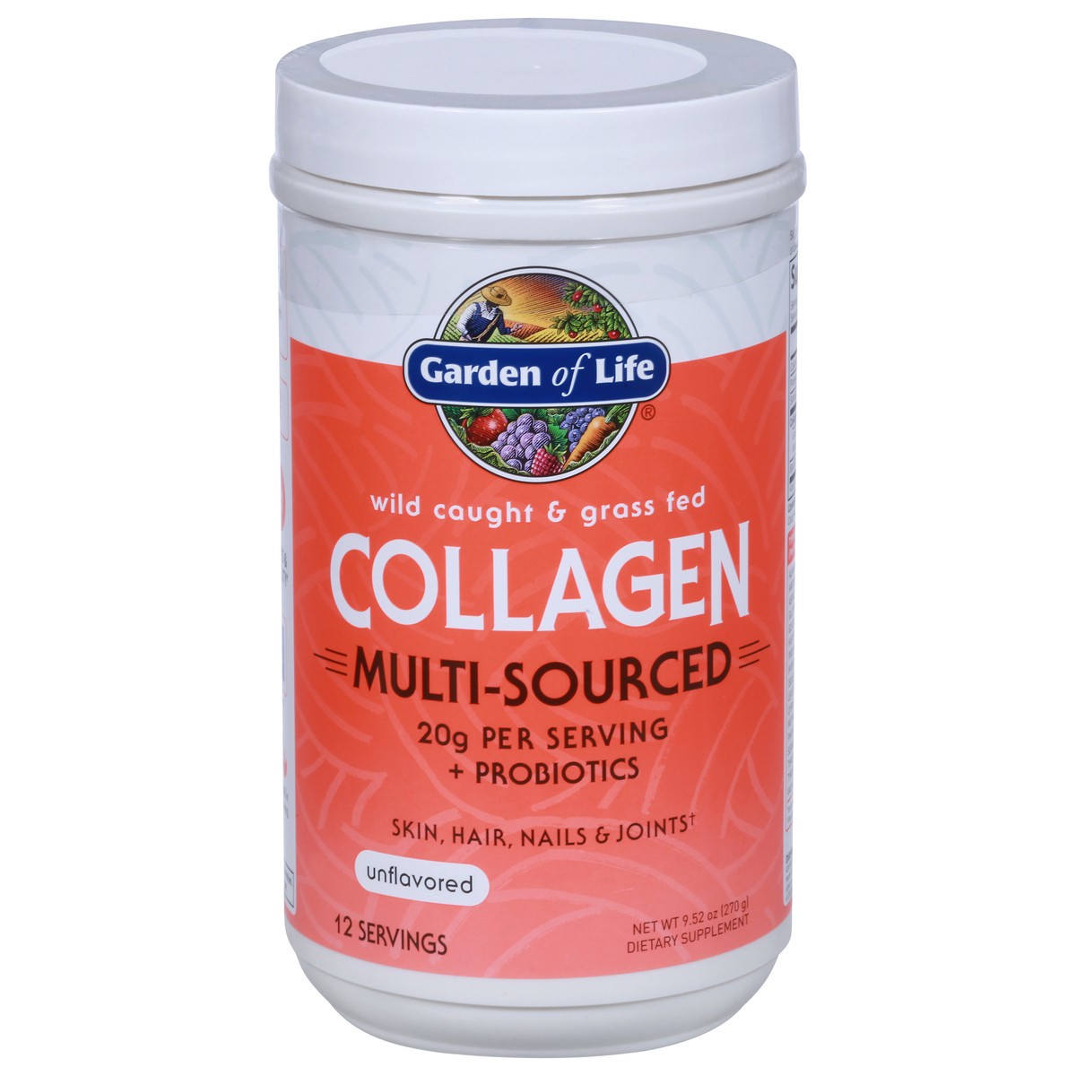 slide 1 of 1, Garden of Life Multi-sourced Collagen + Probiotics, 1 ct