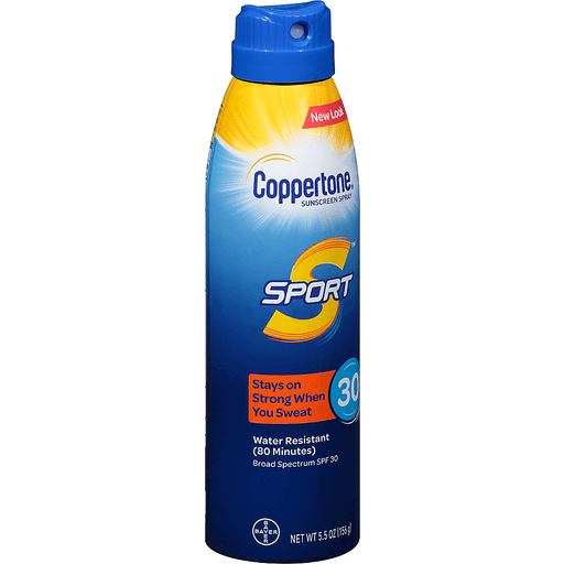 slide 4 of 5, Coppertone Sport Spray Spf 30 Sunscreen, 5.5 oz