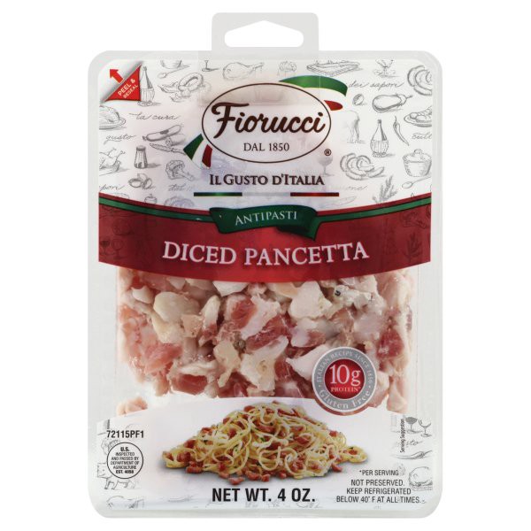 slide 1 of 10, Fiorucci Pancetta, Riserva, Diced, 1 ct