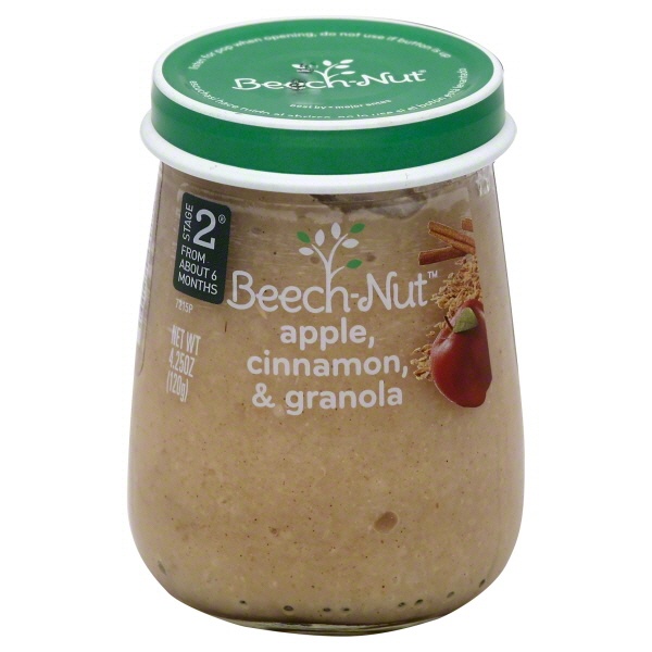 slide 1 of 1, Beech-Nut Baby Food Stage 2 Just Apple Cinnamon & Gran, 4.25 oz