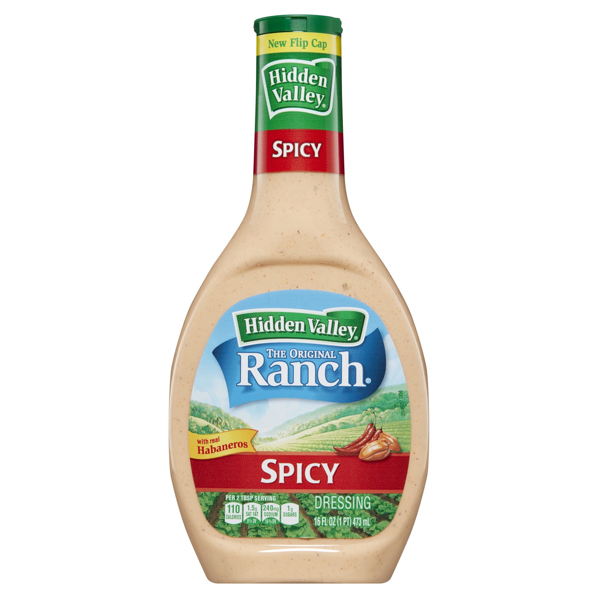 slide 1 of 9, Hidden Valley Spicy Ranch Salad Dressing & Topping, 16 fl oz