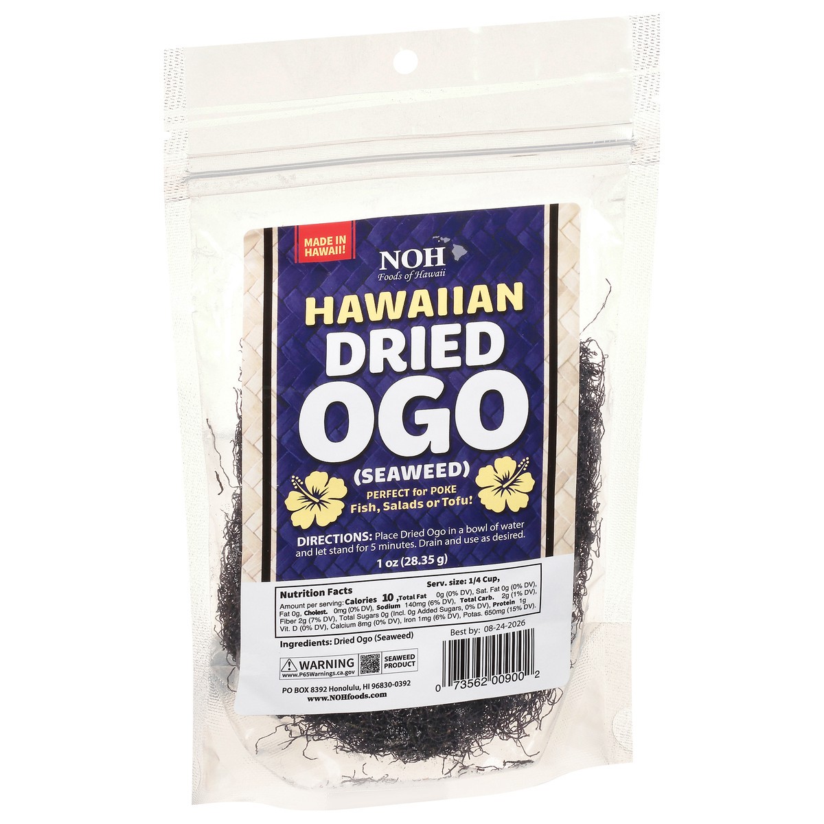 slide 2 of 11, NOH Hawaiian Dried Ogo 1 oz, 1 oz