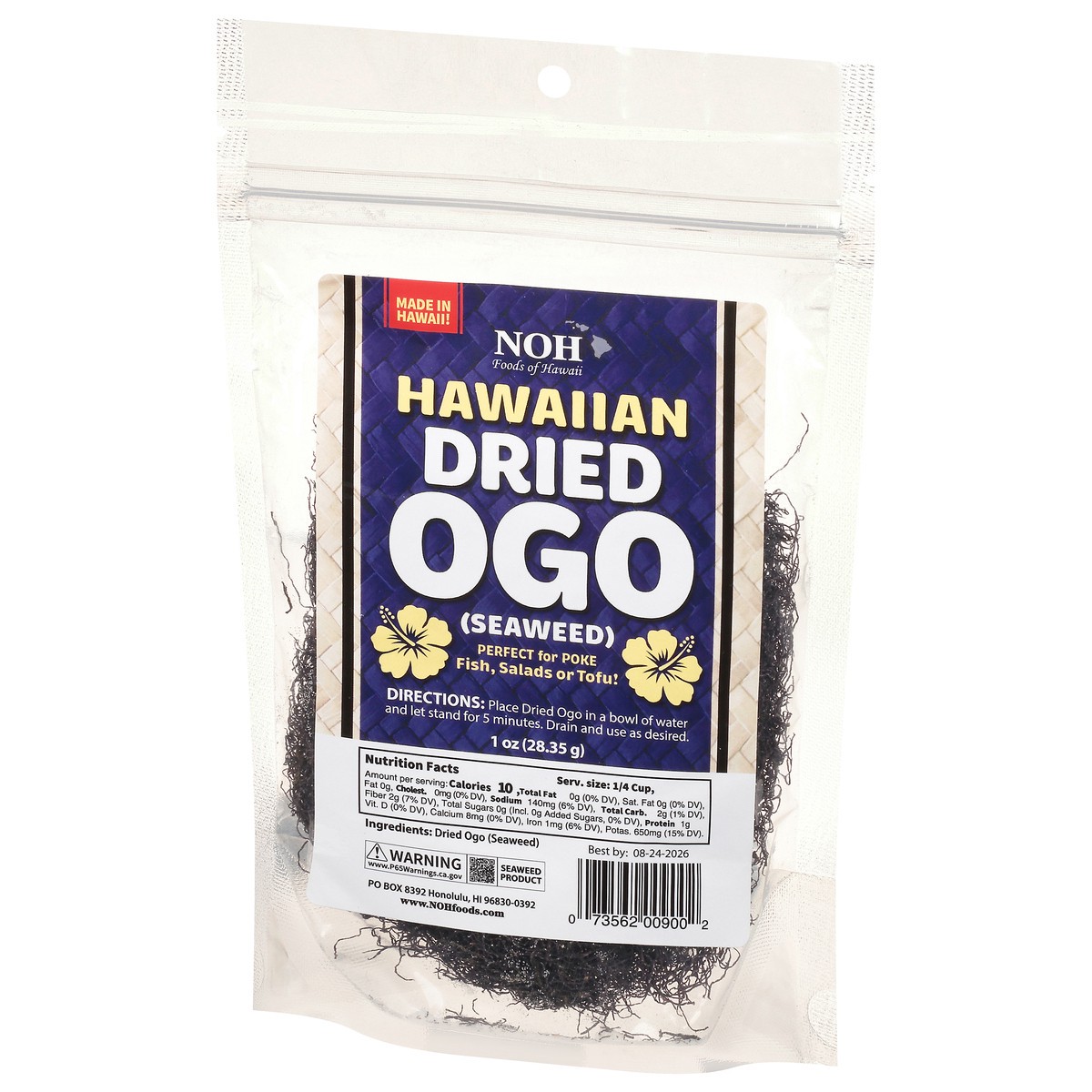 slide 3 of 11, NOH Hawaiian Dried Ogo 1 oz, 1 oz