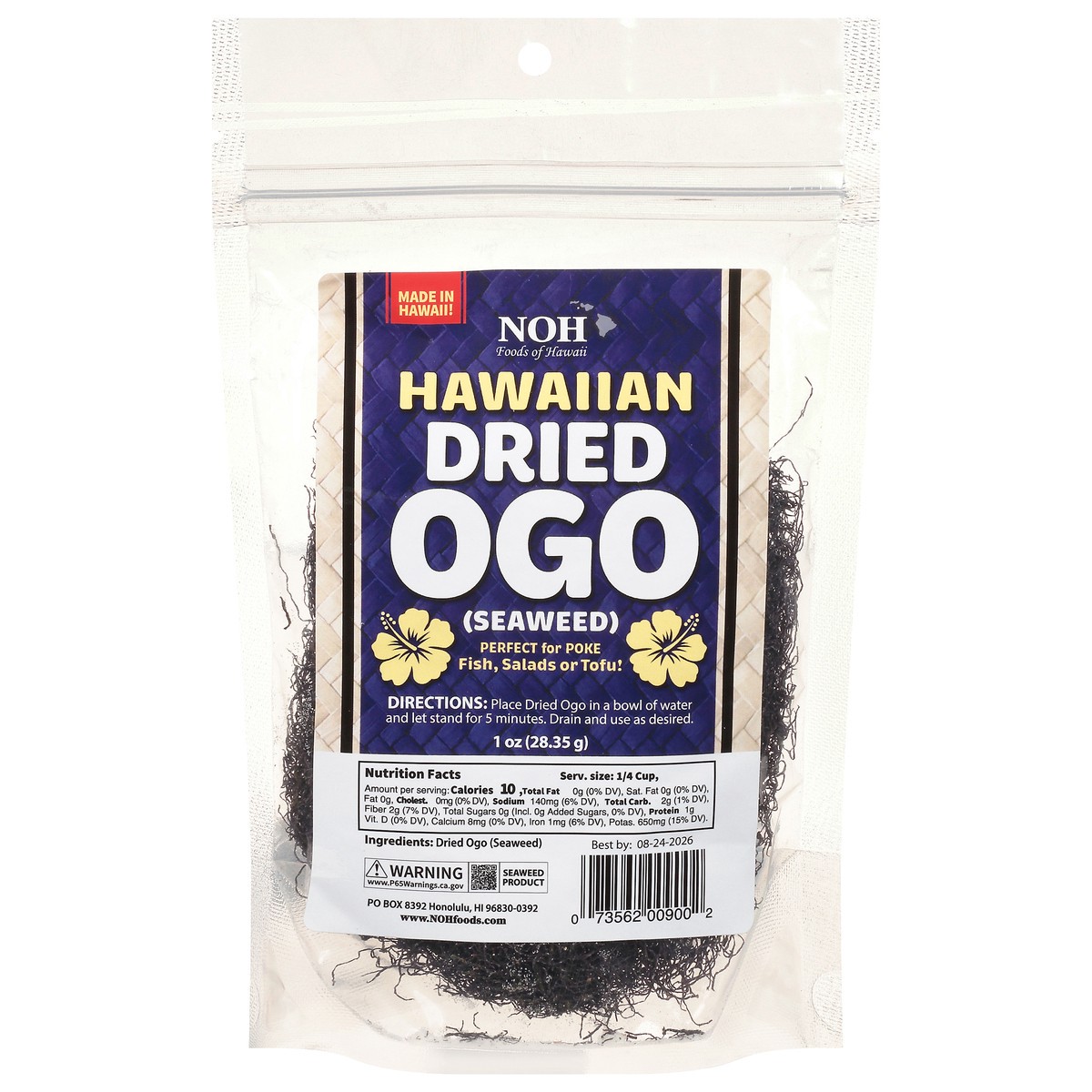 slide 11 of 11, NOH Hawaiian Dried Ogo 1 oz, 1 oz