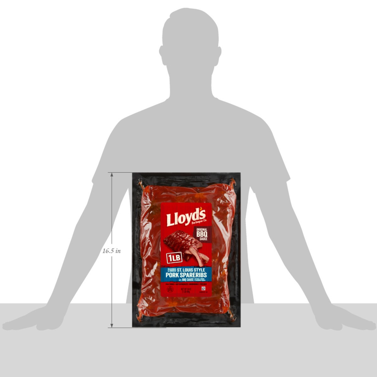 slide 11 of 12, Lloyd's Barbeque Company LLOYD'S Seasoned and Smoked St. Louis Style Pork Rib in Original BBQ Sauce, 16 oz