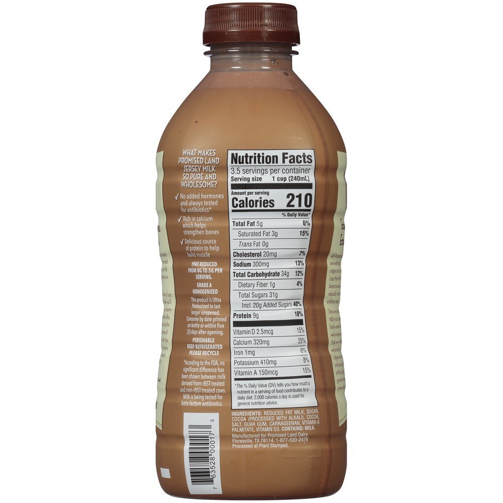 slide 4 of 4, Promised Land Dairy Midnight Chocolate Whole Milk 28 fl oz, 28 fl oz