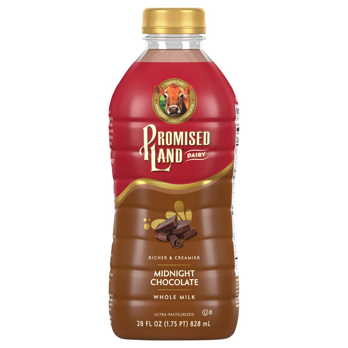 slide 1 of 4, Promised Land Dairy Midnight Chocolate Whole Milk 28 fl oz, 28 fl oz