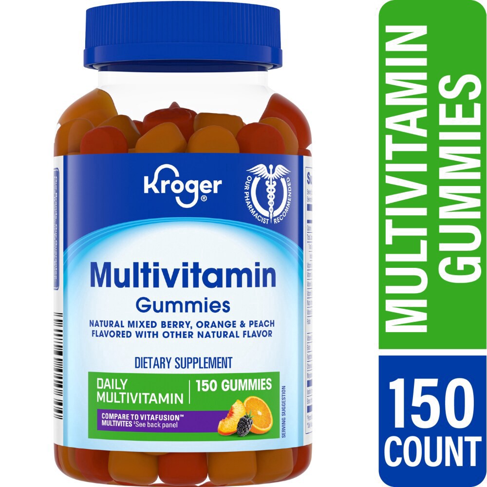 slide 2 of 3, Kroger Gummies Essential Daily Formula Multivitamins, 150 ct