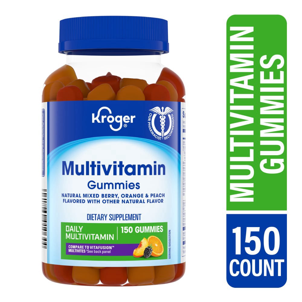 slide 1 of 3, Kroger Gummies Essential Daily Formula Multivitamins, 150 ct