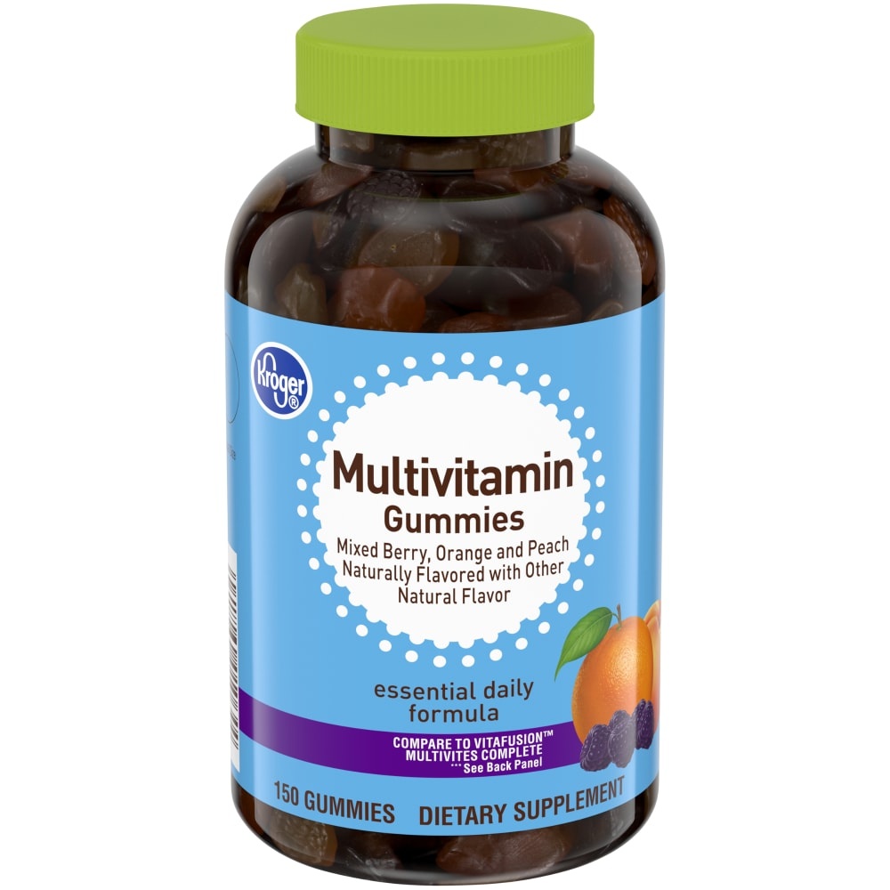 slide 1 of 1, Kroger Gummies Essential Daily Formula Multivitamins, 150 ct