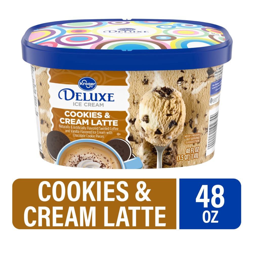 slide 3 of 3, Kroger Deluxe Brookie Ice Cream, 1.5 qt