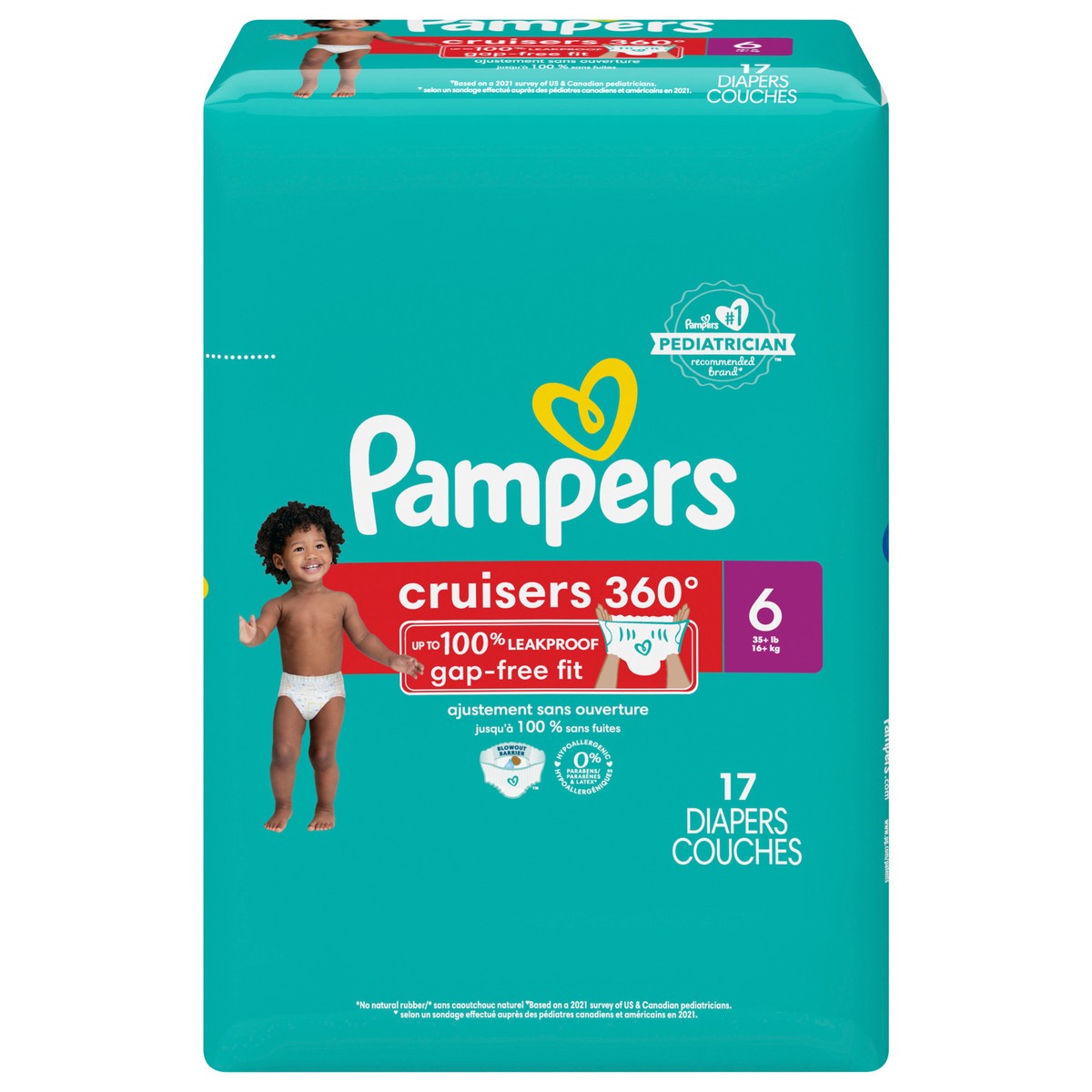 slide 1 of 6, Pampers Cruisers 360 Diapers Size 6 17 Count, 17 ct