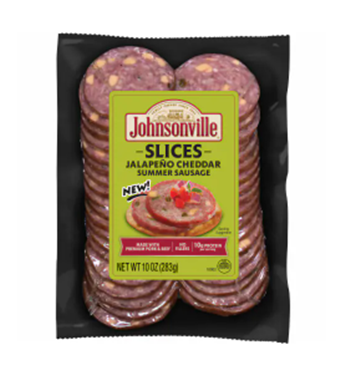 slide 1 of 1, Johnsonville Jalapeno Cheddar Summer Sausage Slices, 1 ct