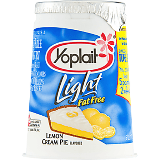 slide 2 of 4, Yoplait Light Lemon Cream Pie Fat Free Yogurt Cup, 6 oz