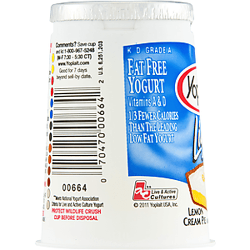 slide 3 of 4, Yoplait Light Lemon Cream Pie Fat Free Yogurt Cup, 6 oz