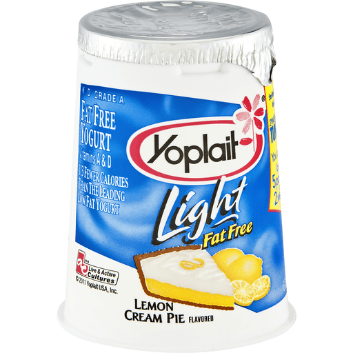 slide 1 of 4, Yoplait Light Lemon Cream Pie Fat Free Yogurt Cup, 6 oz