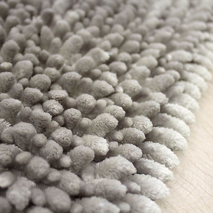 slide 3 of 4, Laura Ashley Butter Chenille Bath Rug - Light Grey, 20 in x 34 in