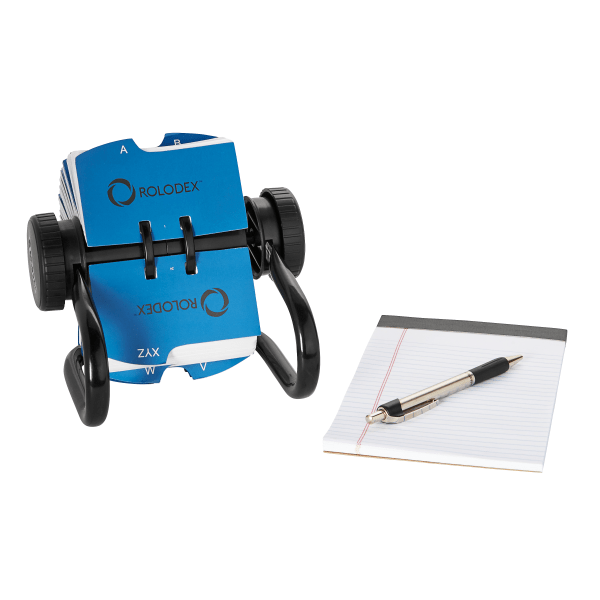 slide 2 of 4, Rolodex Open Rotary Card File Holds 500 2-1/4 x 4 Cards, Black, 500 ct; 2 1/4 in x 4 in