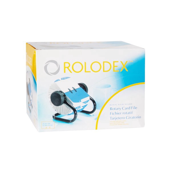 slide 4 of 4, Rolodex Open Rotary Card File Holds 500 2-1/4 x 4 Cards, Black, 500 ct; 2 1/4 in x 4 in